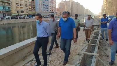 محافظ الغربية يتفقد المرحلة الخامسة من كورنيش طنطا 