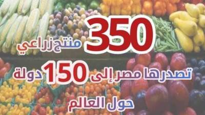 تعرف على عدد المنتجات الزراعية التي تصدرها مصر الى الخارج