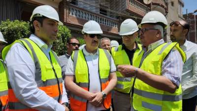 «محافظ المنوفية» ورئيس شركة المياه يضعان حجر أساس إنشاء المبني الإداري الجديد للشركة