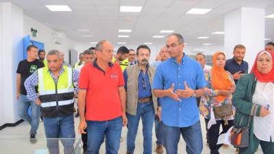 نائب وزير الاسكان للبنية الأساسية يتفقد مشروعات المرافق  بمدينة «المنصورة الجديدة »