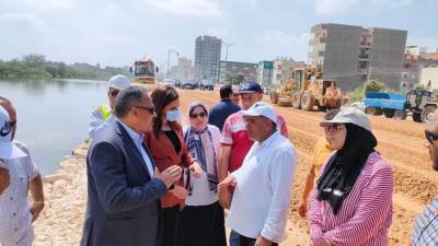 بتكلفة 29 مليون جنيه ... نائب محافظ البحيرة تتفقد أعمال إستكمال تطوير كورنيش دمنهور
