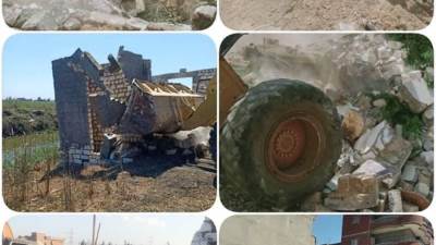 جهود مكثفة بالبحيرة  لإزالة كافة المخالفات للحفاظ على الرقعة الزراعية