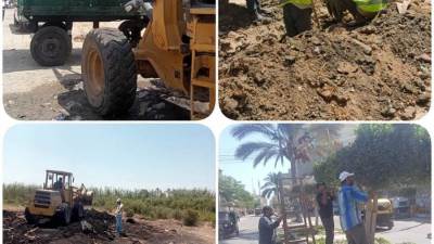 إزالة حالتين تعدي على الأراضي الزراعية بمساحة 8400 م٢ بحوش عيسى