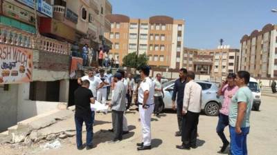 حملة مكبرة بالعبور لإزالة الإشغالات والتصدي لمخالفات البناء 