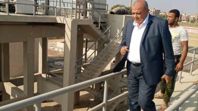رئيس مياه المنيا يتفقد محطة رفع صرف صحي دماريس ومحطة معالجة البرجاية  