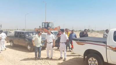 تنفيذ حكم قضائي بإزالة التعديات على الاراضي بسوهاج الجديدة 