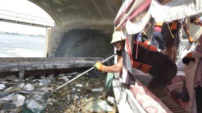 «بنك القاهرة» ينظم يوماً تطوعياً لتنظيف مياه النيل بالقناطر الخيرية