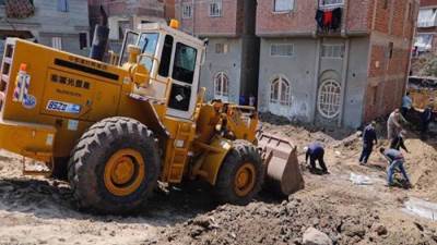 ازالة 13 حالة تعدى على أملاك الدولة بكفر سعد بمحافظة دمياط 