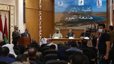 «الشيخ محمد بن نهيان آل نهيان» يفتتح مركز دراسات النقوش والخطوط التاريخية في جامعة الفيوم بمصر  