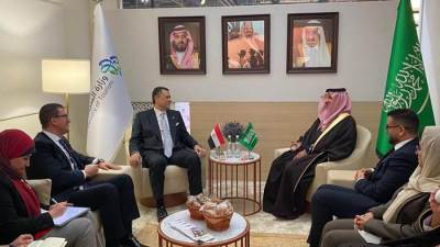  وزير السياحة والآثار يلتقي نظيره السعودي خلال مشاركتهما في فعاليات بورصة لندنWTM2022 