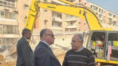 محافظ القاهرة يتفقد إزالة تعارضات توسعة طريق السويس