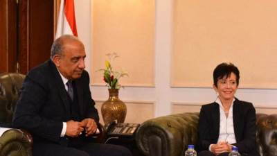 وزير قطاع الأعمال العام يبحث مع شركة TRS الشراكة في مجال إعادة تدوير الإطارات