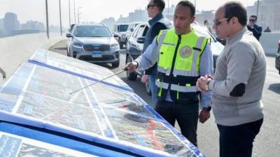 بالصور .. جولة «السيسي» اليوم الجمعة لمحور الفريق كمال عامر بالجيزة