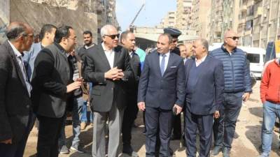 محافظ الجيزة ورئيس جهاز تعمير القاهرة  يتفقدا مسار محور عمرو بن العاص