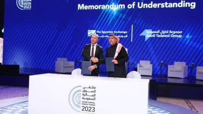 توقيع مذكرة تفاهم بين البورصتين المصرية والسعودية فى مجالات التقنية والتكنولوجية المالية