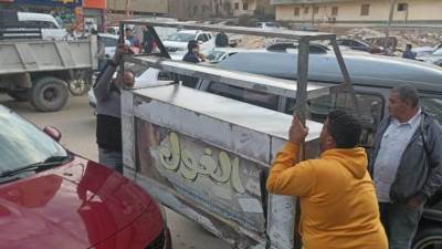  محافظة الجيزة ترفع 3800 حالة تعدي وإشغال للمنشأت التجارية والمقاهي بحدائق الاهرام 