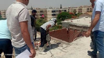 جهاز مدينة النوبارية الجديدة يضرب بيد من حديد و يتصدى لمخالفات البناء 