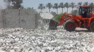 محافظ الجيزة :ضبط  وإزاله  76 مخالفة بناء في  المهد علي الأراضي الزراعية على مساحة 7259م2