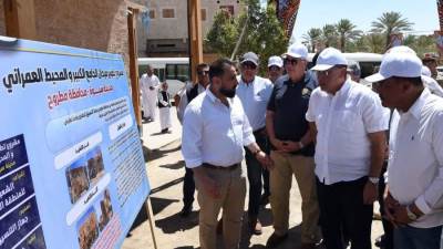  رئيس الوزراء يتفقد أعمال التنسيق الحضاري بميدان السوق وترميم الواحة القديمة