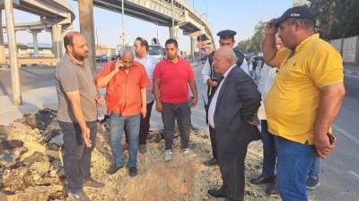 رئيس القابضة للمياه يتابع أعمال إحلال وتجديد خط ١٢٠٠مم بشارع عبد الحميد بدوى بالقاهرة 