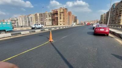 «الطرق والكباري»: الدفع بفرق صيانة لإصلاح هبوط جزئي في كوبري بنها على النيل