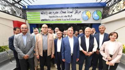 افتتاح الملحق الإدارى لشركة مياه الشرب بالإسكندرية بعد إعادة تأهيله