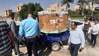 رئيس جهاز الشروق يقود حمله لضبط النباشين ويتحفظ على (6) تروسيكلات