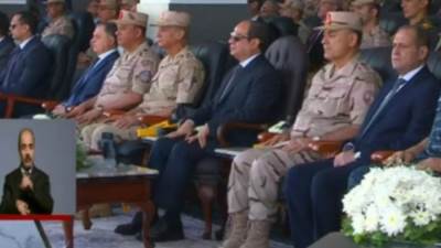 السيسي:«مصر لم تكن أبدا تتجاوز حدودها وتحافظ على أرضها»