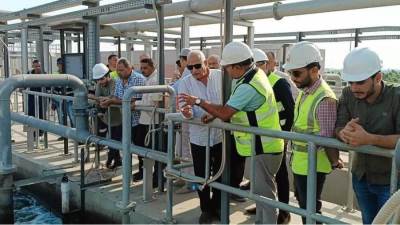رئيس مياه البحيره يتفقد محطات معالجة الصرف الصحي ويتابع سير وانتظام العمل بها