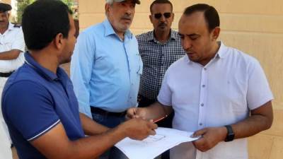 رئيس جهاز الشروق يُتابع التشطيبات النهائيه لمدرسة (33) فصل ويشيد بتقدم نسب الإنجاز 