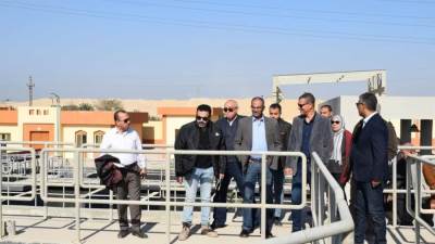 نائب وزير الاسكان لشئون البنية الاساسية يتفقد مشروعات «حياة كريمة» بمحافظة الجيزة