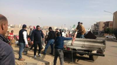 حملات لإزالة التعديات والمخالفات بمدن دمياط الجديدة والعبور والسادات