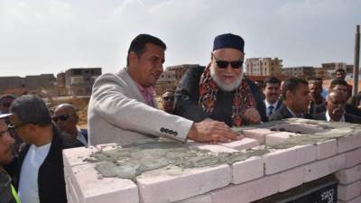 وضع حجر الأساس لمدرسة صلاح الدين الدولية بمدينة بني سويف الجديدة