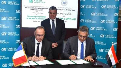 مذكرة تفاهم بين «هيئة الاستثمار» و«كريدي أجريكول» مصر  لجذب الاستثمارات الأجنبية المباشرة 