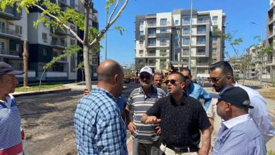 رئيس جهاز مدينة دمياط الجديدة يتفقد أعمال الطرق بمشروع جنة بالحي الساس