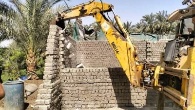 خلال إجازة عيد الأضحي .. إزالة 53 حالة بناء مخالف وتعديات علي الأراضي الزراعية بالجيزة