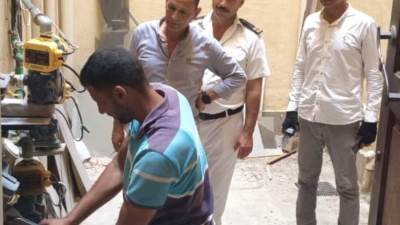 حملة مكبرة لإزالة وصلات المياه الخلسة بمشروع دار مصر بدمياط الجديدة