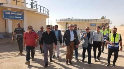 نائب رئيس هيئة المجتمعات العمرانية يتفقد محطة مياه العبور الرئيسية بالمنطقة الصناعية