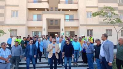 «مسؤولو المجتمعات العمرانية فى جولة تفقدية لمشروعات مدينة ١٥ مايو 