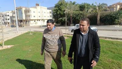 جهاز الشروق يتوسع فى زيادة المسطحات الخضراء بحى النادى بالمدينه  بمساحة 100 ألف متر