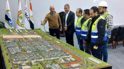 رئيس الجهاز التنفيذي لمياه الشرب يتفقد محطة معالجة الجبل الأصفر لمتابعة أعمال التطوير والإحلال والتجديد