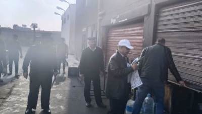 تنفيذ 24 قرار غلق وتشميع للمحال  المخالفة بدمياط الجديدة