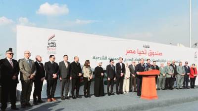 وزير الإسكان يشارك في  فعاليات «أسبوع الخير» لدعم أهالي مدينة الأسمرات والقافلة الشاملة  لدعم قطاع غزة