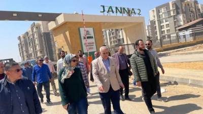 مسئولو «الإسكان» يتفقدون مشروع «جنة» السكني بمدينة الشيخ زايد «صور»