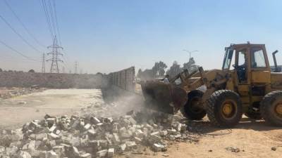 تنفيذ حملات إزالة لمخالفات بناء وتعديات بمدن الشروق  و6 أكتوبر وبدر