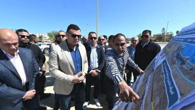 «الشربينى» يتفقد مركز مارينا العلمين السياحي ويتابع  مشروع البوغاز الرئيسي