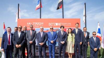 وضع حجر أساس مصنع «هاي تك» للملابس الرياضية بالقنطرة غرب باستثمارات 20 مليون دولار