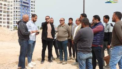 جولات مكثفة لرئيس جهاز القري السياحية  أثناء  تنفيذ أعمال المرافق بمارينا8