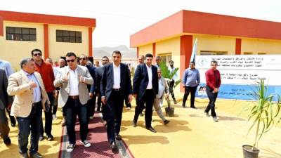 وزير الإسكان ومحافظ السويس يتفقدان مشروع رافع مياه السخنة  لتغذية مدينة السلام