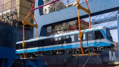 وصول أول قطار مكيف للخط الأول لمترو الأنفاق إلى ميناء الإسكندرية